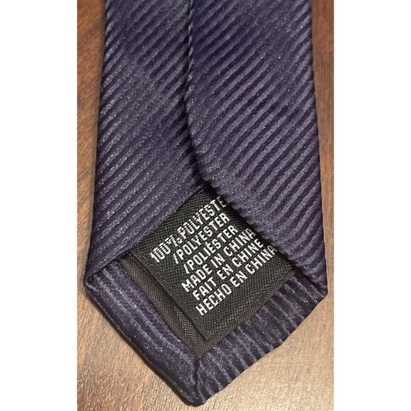 Perry Ellis Portfolio Blue 100% Polyester Men’s Neck Tie Made In China - Picture 7 of 9